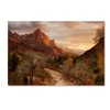 Trademark Fine Art Mike Jones Photo 'Zion Watchmen Sunset' Canvas Art, 30x47 ALI17875-C3047GG